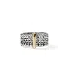 John Hardy Icon Link Bar Ring, Sterling Silver, Gold, 9mm