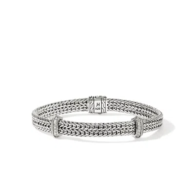 John Hardy Icon Link Bracelet, Sterling Silver, Diamonds, 6mm