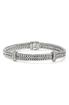 John Hardy Icon Link Diamond Station Bracelet In Silver