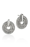 John Hardy Icon Link Frontal Hoop Earrings In Green