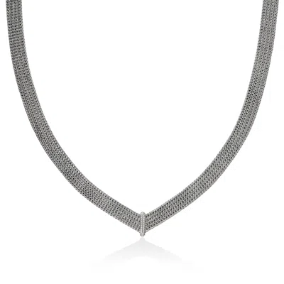 John Hardy Icon Link Necklace, Sterling Silver, Diamonds, 12mm