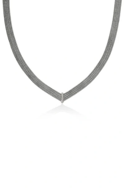 John Hardy Icon Link Pavé Diamond Necklace In Silver