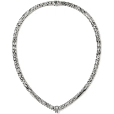 John Hardy Icon Link Pavé Diamond Necklace In Silver