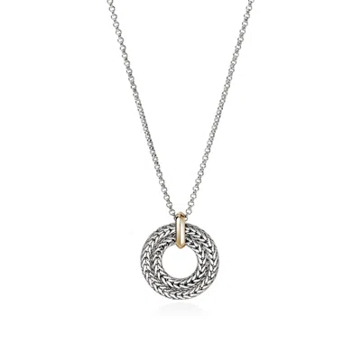 John Hardy Icon Link Pendant Necklace, Sterling Silver, Gold, 2mm