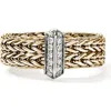 John Hardy 14k Yellow Gold Diamond Icon Link Ring In Gold