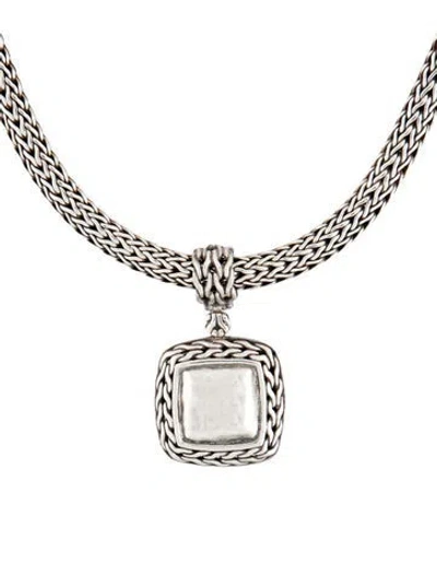 Pre-owned John Hardy Icon Palu Hammered Pendant Necklace, 16.5" In Multi