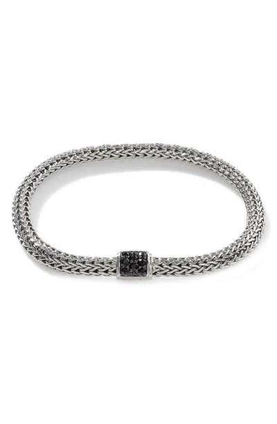 John Hardy Icon Pavé Black Sapphire Chain Bracelet In Metallic