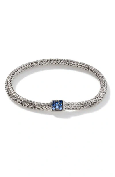 John Hardy Icon Pavé Sapphire Chain Bracelet In Metallic