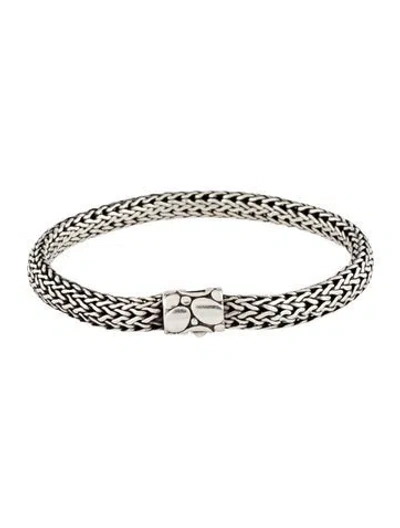Pre-owned John Hardy Icon Pebble Clasp Bracelet, 6.5" In Multi