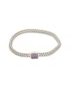 John Hardy Icon Silver Amethyst Woven Bracelet In Metallic