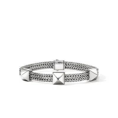John Hardy Icon Stud Bracelet, Sterling Silver, 6mm In White