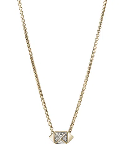 John Hardy Icon Stud Diamond Necklace In Gold
