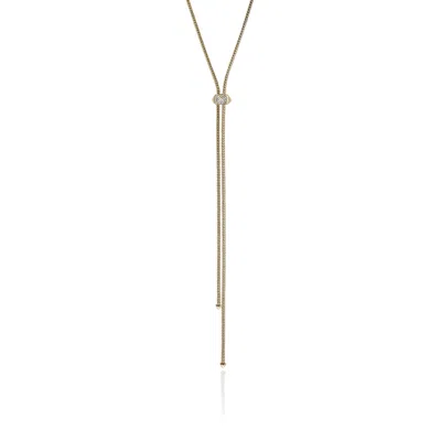 John Hardy Icon Stud Lariat, Gold, Diamonds, 1.8mm