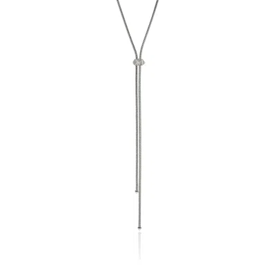 John Hardy Icon Stud Lariat Necklace, Sterling Silver, Diamonds, 1.8mm