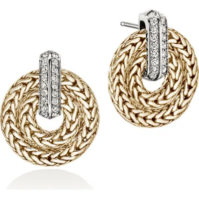 John Hardy Icon Woven Drop Earrings In Gold