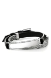 John Hardy Id Wrap, Sterling Silver, Leather, 9mm In Silver/black