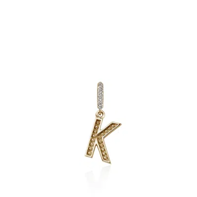 John Hardy Initial Pendant In Gold