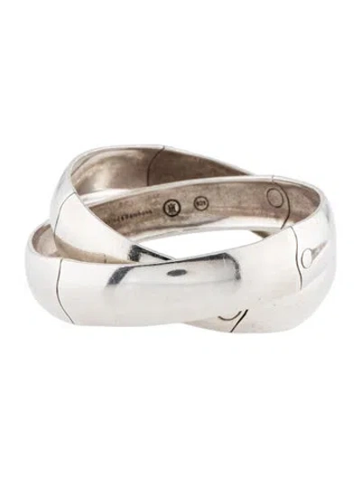 Pre-owned John Hardy Interlocking Bamboo Bangle, 8" In Multi