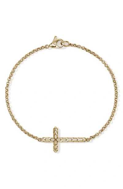 John Hardy Jh Essential Cross Bracelet In Gold