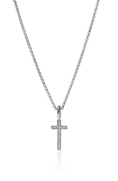 John Hardy Jh Essential Cross Necklace In Silver