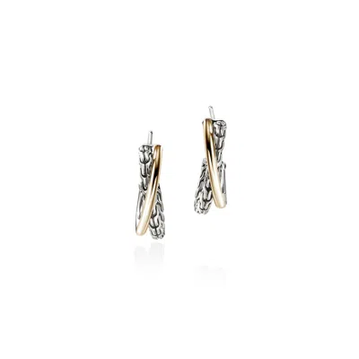 John Hardy Jh Essential Crossover Earring, 20.5mm In Sterling Silver