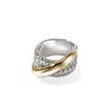 John Hardy 14k Yellow Gold & Sterling Silver Jh Essentials Crossover Ring In Sterling Silver