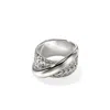 John Hardy Sterling Silver Jh Essential Crossover Ring In Sterling Silver