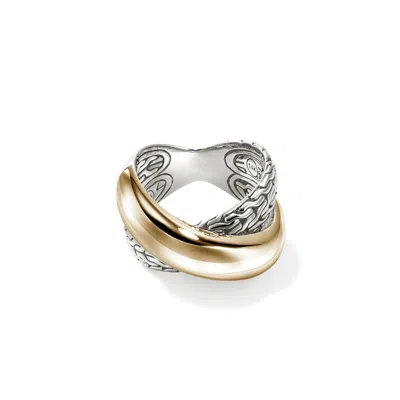 John Hardy Jh Essential Crossover Ring In Sterling Silver