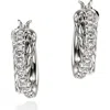 John Hardy Jh Essential Diamond Pavé Crossover Hoop Earrings, 9.5mm In Silver