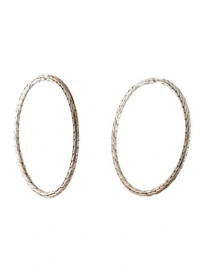 Pre-owned John Hardy Jh Essential Flex Hoop Earrings, 50mm In Multicolor