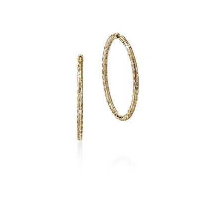 John Hardy Jh Essential Flex Hoop Earrings, Gold, 39mm