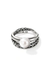 John Hardy Jh Essential Freshwater Pearl Ring, Sterling Silver