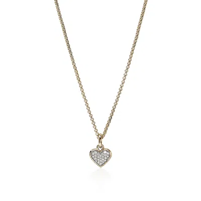 John Hardy Jh Essential Heart Pendant Necklace, Gold, Diamonds, 1.5mm In Neutral