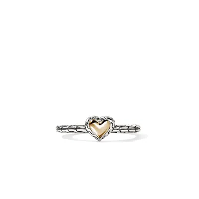 John Hardy Jh Essential Heart Ring, Sterling Silver, Gold In Neutral