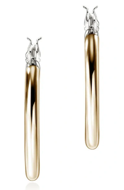 JOHN HARDY JOHN HARDY JH ESSENTIALS HOOP EARRINGS, GOLD, STERLING SILVER, 22MM