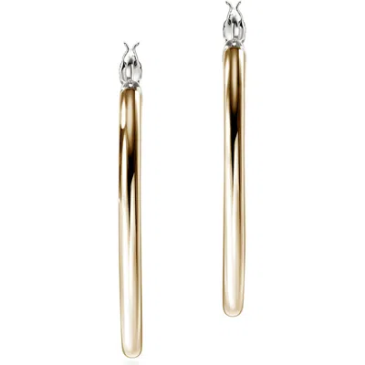 John Hardy Jh Essential Hoop Earring, Gold, Sterling Silver In Silver/gold