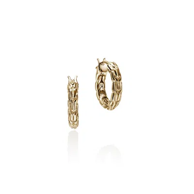 John Hardy Jh Essential Hoop Earrings, Gold, 14mm