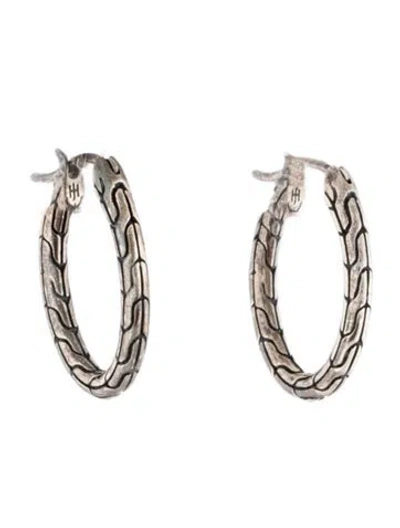 Pre-owned John Hardy Jh Essential Hoop Earrings In Multi