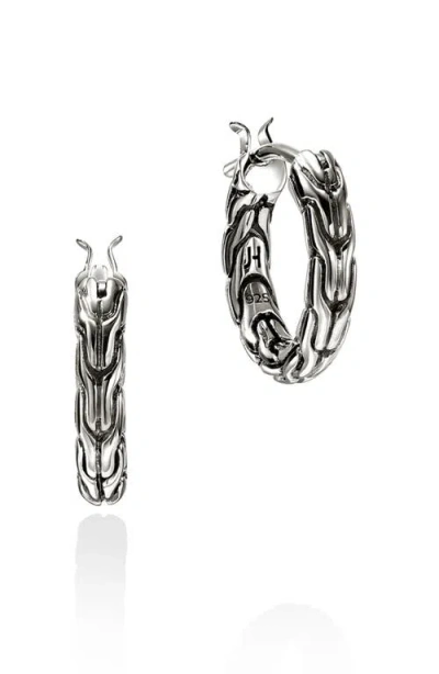 John Hardy Jh Essential Hoop Earrings In Silver