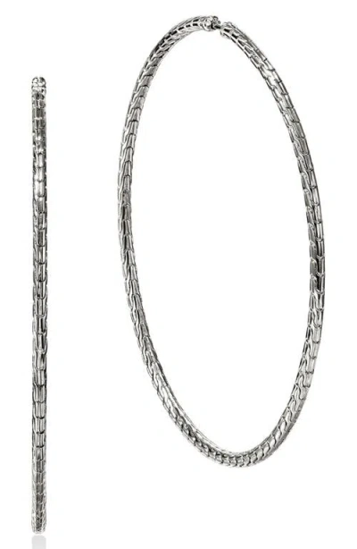 John Hardy Jh Essential Hoop Earrings In Silver