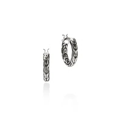 John Hardy Jh Essential Hoop Earrings, Sterling Silver, 14mm