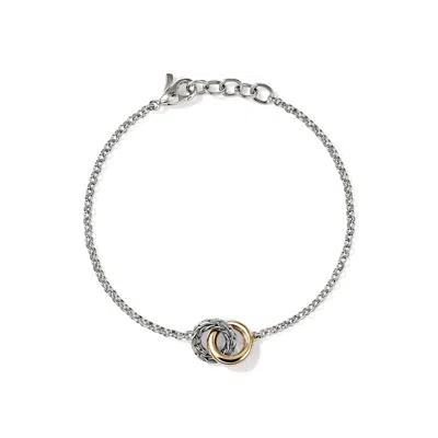 John Hardy Jh Essential Link Bracelet, Sterling Silver, Gold, 2mm In Metallic