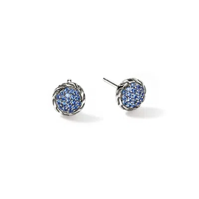 John Hardy Jh Essential Pav Stud Earring In Blue