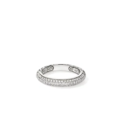John Hardy Jh Essential Pavé Band Ring, 3.5mm In Metallic