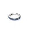 John Hardy Sterling Silver Jh Essential Sapphire Band Ring