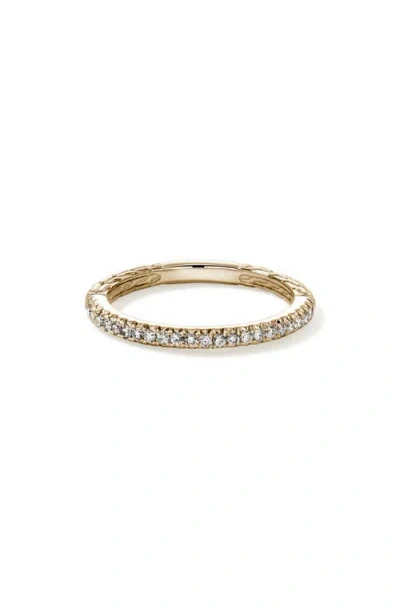 John Hardy 14kt Yellow Gold Jh Essential Diamond Band Ring