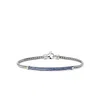 John Hardy Jh Essentials Sterling Silver Blue Sapphire Pave Bracelet In Sterling Silver