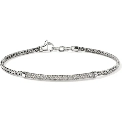 John Hardy Jh Essential Pavé Bracelet, Gold, Diamonds, 2.5mm