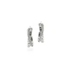 John Hardy Essential Pav Crossover Earring In Sterling Silver