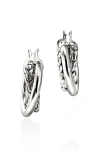 John Hardy Jh Essential Crossover Hoop Earrings In Silver
